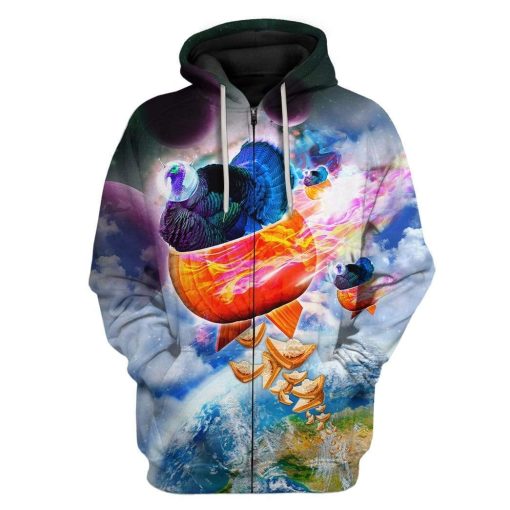 Gearhumans Custom Thanksgiving Turkey Apparel HD-AT17101916 3D Apparel Zip Hoodie S