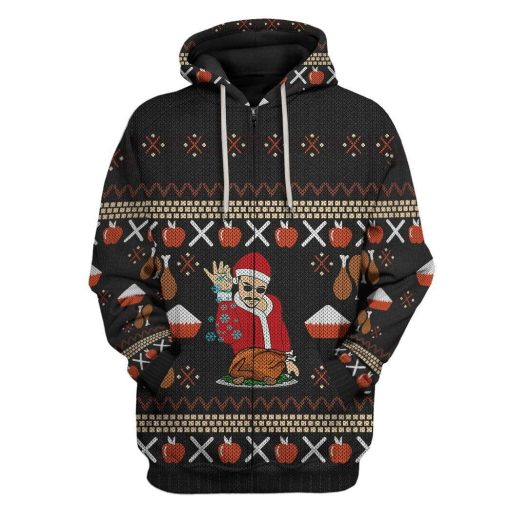 Gearhumans Custom Ugly Christmas Apparel HD-GH19101912 3D Apparel Zip Hoodie S
