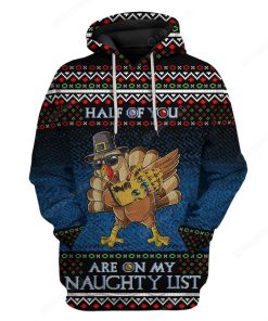 Gearhumans Custom Ugly Naughty Turkey Apparel HD-TA18101901 3D Apparel Hoodie S 