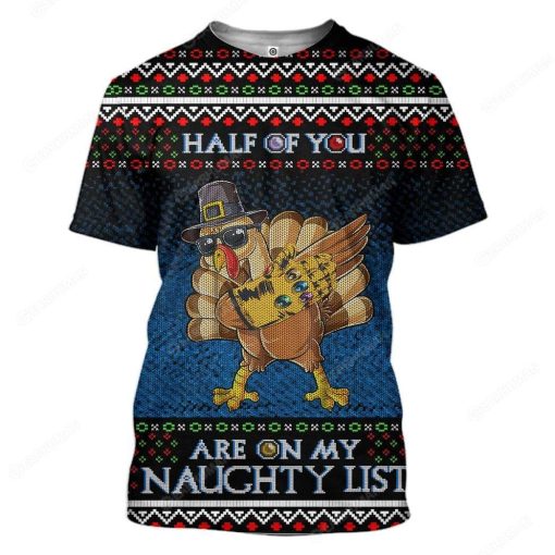 Gearhumans Custom Ugly Naughty Turkey Apparel HD-TA18101901 3D Apparel T-Shirt S