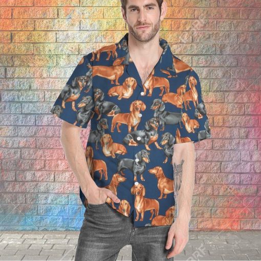 Gearhumans Dachshunds Dogs 3D Custom Hawaii Shirt GO10052113 Hawai Shirt