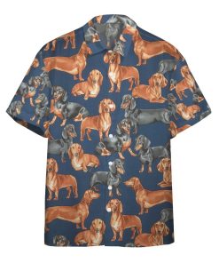 Gearhumans Dachshunds Dogs 3D Custom Hawaii Shirt GO10052113 Hawai Shirt Short Sleeve Shirt S 