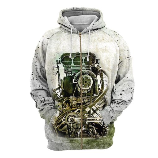 Gearhumans Drag Racing - 3D All Over Printed Shirt shirt 3D Apparel ZIP HOODIE S
