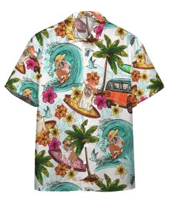 Gearhumans Enjoy Surfing With Bull Dog Custom Short Sleeve Shirt GS03062114 Hawai Shirt Short Sleeve Shirt S 