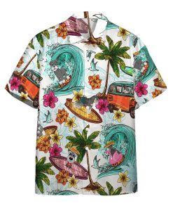 Gearhumans Enjoy Surfing With Miniature Schnauzer Dog Custom Short Sleeve Shirt GS04062122 Hawai Shirt Short Sleeve Shirt S 