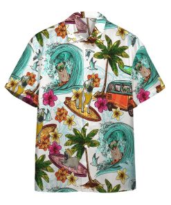 Gearhumans Enjoy Surfing With Pug Dog Custom Short Sleeve Shirt GS02062110 Hawai Shirt Short Sleeve Shirt S 