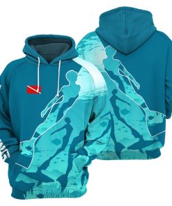 Gearhumans Free Diving - 3D All Over Printed Shirt shirt 3D Apparel HOODIE S 