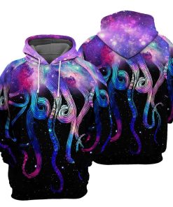 Gearhumans Galaxy Octopus - 3D All Over Printed Shirt QA-HD280313 3D Apparel HOODIE S 