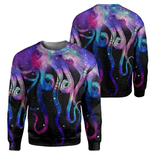 Gearhumans Galaxy Octopus - 3D All Over Printed Shirt QA-HD280313 3D Apparel LONG SLEEVE S