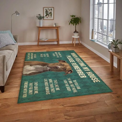 Gearhumans Gearhuman 3D American Staffordshire Terrier Dog Carpet GV240320 Square Carpet