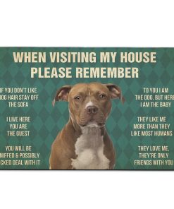 Gearhumans Gearhuman 3D American Staffordshire Terrier Dog Carpet GV240320 Square Carpet Carpet S