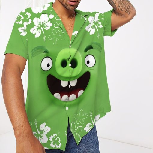 Gearhumans GEARHUMAN 3D Angry Bird Pig Hawaii Shirt ZZ2804217 Hawai Shirt