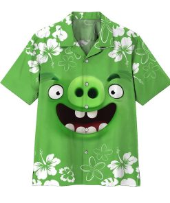 Gearhumans GEARHUMAN 3D Angry Bird Pig Hawaii Shirt ZZ2804217 Hawai Shirt Short Sleeve Shirt S 