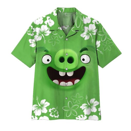 Gearhumans GEARHUMAN 3D Angry Bird Pig Hawaii Shirt ZZ2804217 Hawai Shirt Short Sleeve Shirt S