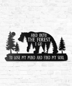 Gearhumans Gearhuman 3D Bear Camping Custom Metal Sign GW22036 Metal Sign Metal Sign XS(8'x8')