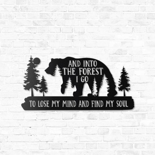 Gearhumans Gearhuman 3D Bear Camping Custom Metal Sign GW22036 Metal Sign Metal Sign XS(8'x8')