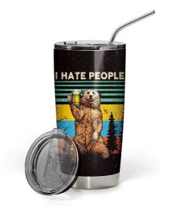 Gearhumans Gearhuman 3D Bear Custom Design Vacuum Insulated Glitter Tumbler GH25052 Glitter Tumbler 20oz/Glitter