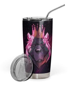 Gearhumans Gearhuman 3D Bear King Custom Name Design Vacuum Insulated Tumbler GL01071 Tumbler 20oz