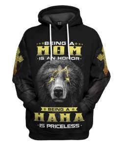 Gearhumans Gearhuman 3D Being A Mom Is An Honor Mothers Day Gift Custom Tshirt Hoodie Apparel GW26035 3D Apparel Hoodie S