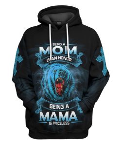 Gearhumans Gearhuman 3D Being A Mom Is An Honor Mothers Day Gift Custom Tshirt Hoodie Apparel GW26037 3D Apparel Hoodie S