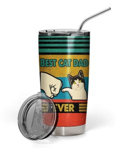 Gearhumans Gearhuman 3D Best Dad Ever Custom Design Vacuum Insulated Glitter Tumbler GH21051 Glitter Tumbler 20oz/Glitter