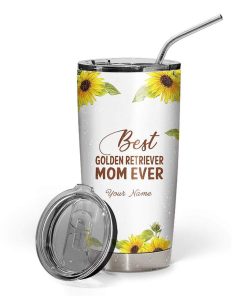 Gearhumans Gearhuman 3D Best Golden Retriever Mom Custom Name Photo Design Vacuum Insulated Tumbler GW18053 Tumbler 20oz