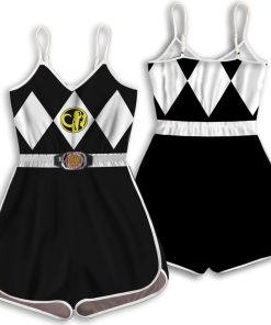 Gearhumans Gearhuman 3D Black Mighty Morphin Power Ranger Custom Romper GW010411 Rompers Rompers S