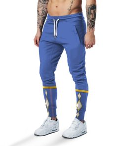 Gearhumans Gearhuman 3D Blue Ninja Mighty Morphin Power Rangers Custom Sweatpants Apparel GJ240312 Sweatpants Sweatpants S