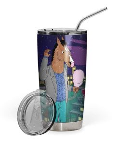 Gearhumans Gearhuman 3D BoJack Horseman Custom Design Vacuum Insulated Tumbler GL27075 Tumbler 20oz