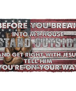Gearhumans Gearhuman 3D Boxing Before You Break Into My House Custom Doormat GW310333 Doormat Doormat S(15,8''x23,6'') 