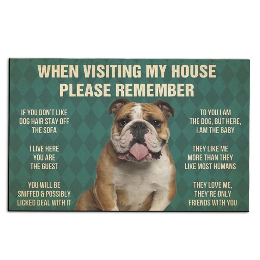 Gearhumans Gearhuman 3D Bulldog Dog Carpet GV240316 Square Carpet Carpet S