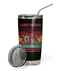 Gearhumans Gearhuman 3D Camp Mando Design Vacuum Insulated Glitter Tumbler GH25051 Glitter Tumbler 20oz/Glitter