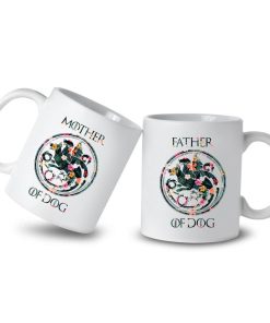 Gearhumans Gearhuman 3D Combo Mother Father Day Dog Gift Custom Name Mug GW300314 Mug Father 11oz