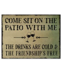 Gearhumans Gearhuman 3D Come Sit On The Patio Wine Canvas GB16036 Canvas 1 Piece Non Frame M