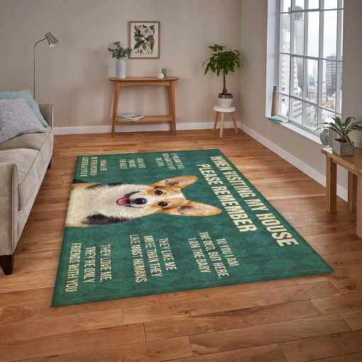 Gearhumans Gearhuman 3D Corgi Dog Carpet GV240317 Square Carpet