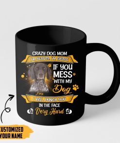 Gearhumans Gearhuman 3D Crazy Dog Mom German Shorthaired Pointers Custom Name Mug GV24033 Mug 11oz