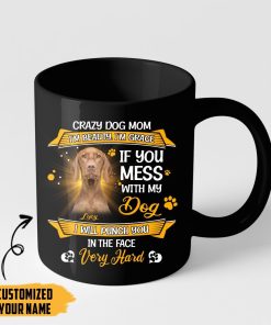 Gearhumans Gearhuman 3D Crazy Dog Mom Vizsla Custom Name Mug GV24037 Mug 11oz