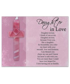 Gearhumans Gearhuman 3D Cross For Daughter In Law Mothers Day Gift Custom Canvas GW220316 Canvas 1 Piece Non Frame M