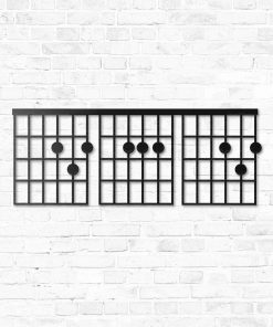 Gearhumans Gearhuman 3D DAD Chord Guitar Metal Sign GB19033 Metal Sign Metal Sign XS(8'x8')