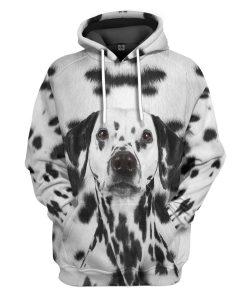 Gearhumans Gearhuman 3D Dalmatian Dog Front And Back Tshirt Hoodie Apparel GV10039 3D Apparel Hoodie S