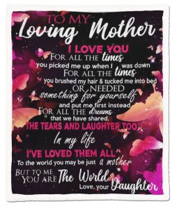 Gearhumans Gearhuman 3D Daughter To Mom Butterfly Blanket GH290316 Blanket Blanket M(51''x59'')