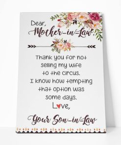 Gearhumans Gearhuman 3D Dear Mother In Law Canvas GJ020424 Canvas 1 Piece Non Frame M