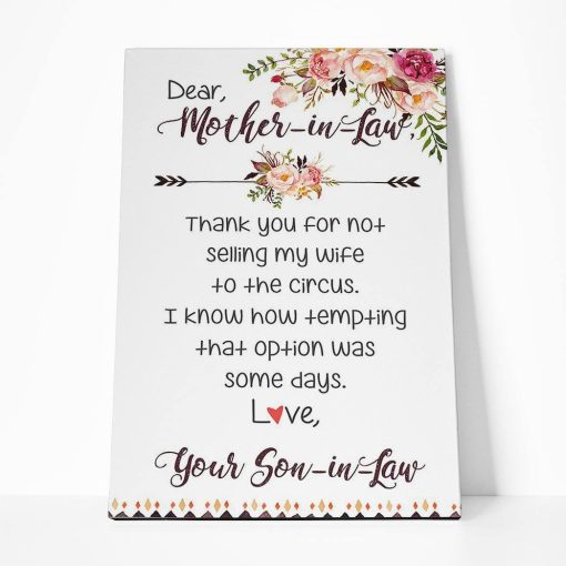 Gearhumans 3D Dear Mother In Law Canvas 3 Gearhumans Gearhuman 3D Dear Mother In Law Canvas GJ020424 Canvas 1 Piece Non Frame M