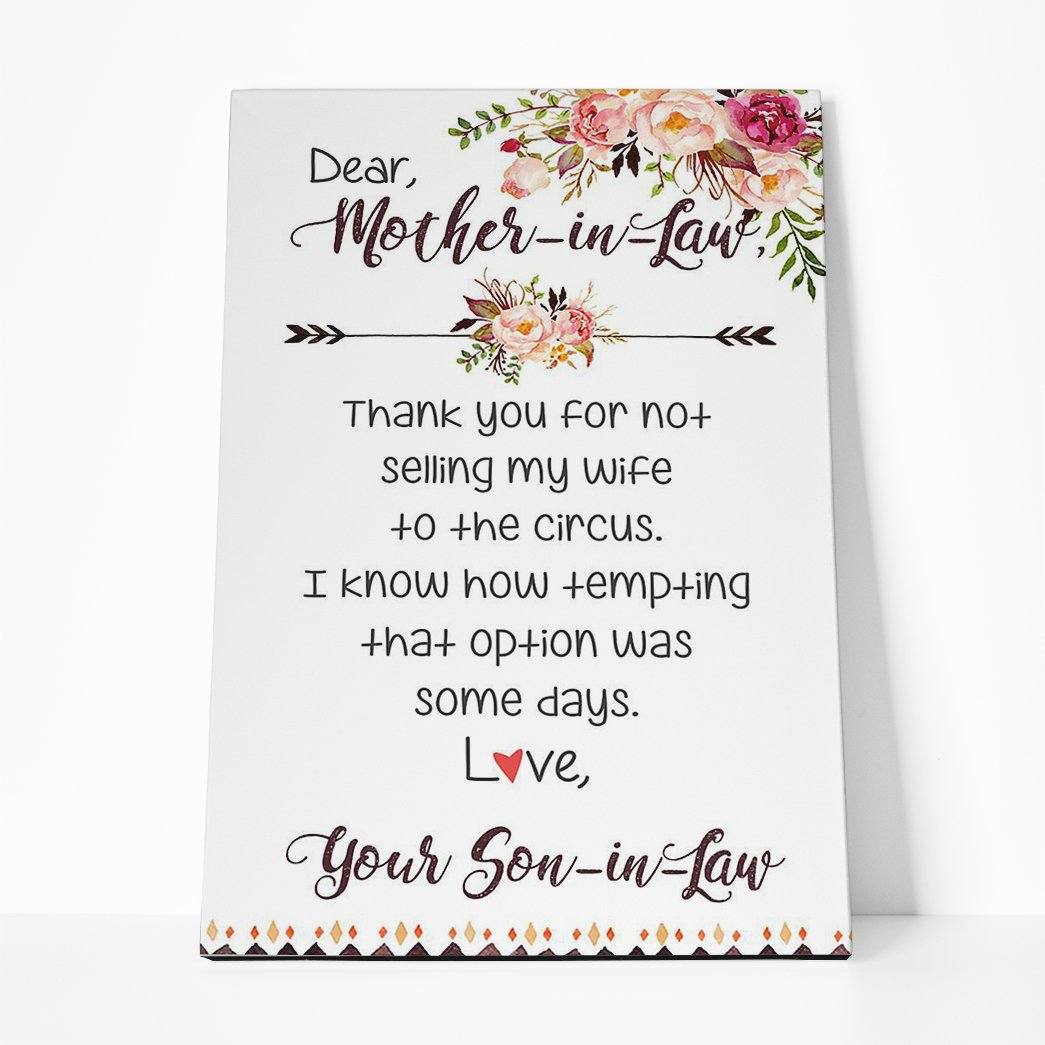 Gearhumans 3D Dear Mother In Law Canvas 1 Gearhumans Gearhuman 3D Dear Mother In Law Canvas GJ020424 Canvas 1 Piece Non Frame M