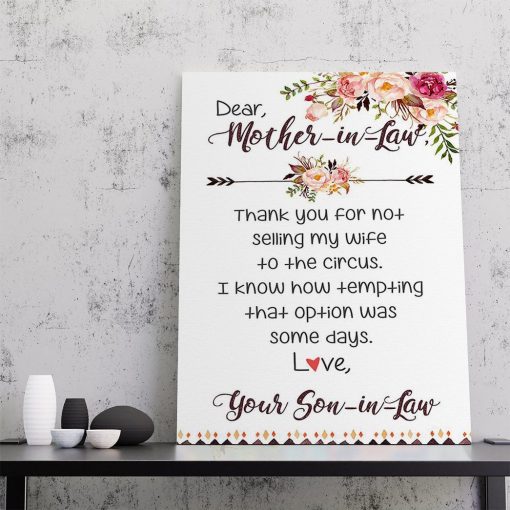 Gearhumans 3D Dear Mother In Law Canvas 4 Gearhumans Gearhuman 3D Dear Mother In Law Canvas GJ020424 Canvas