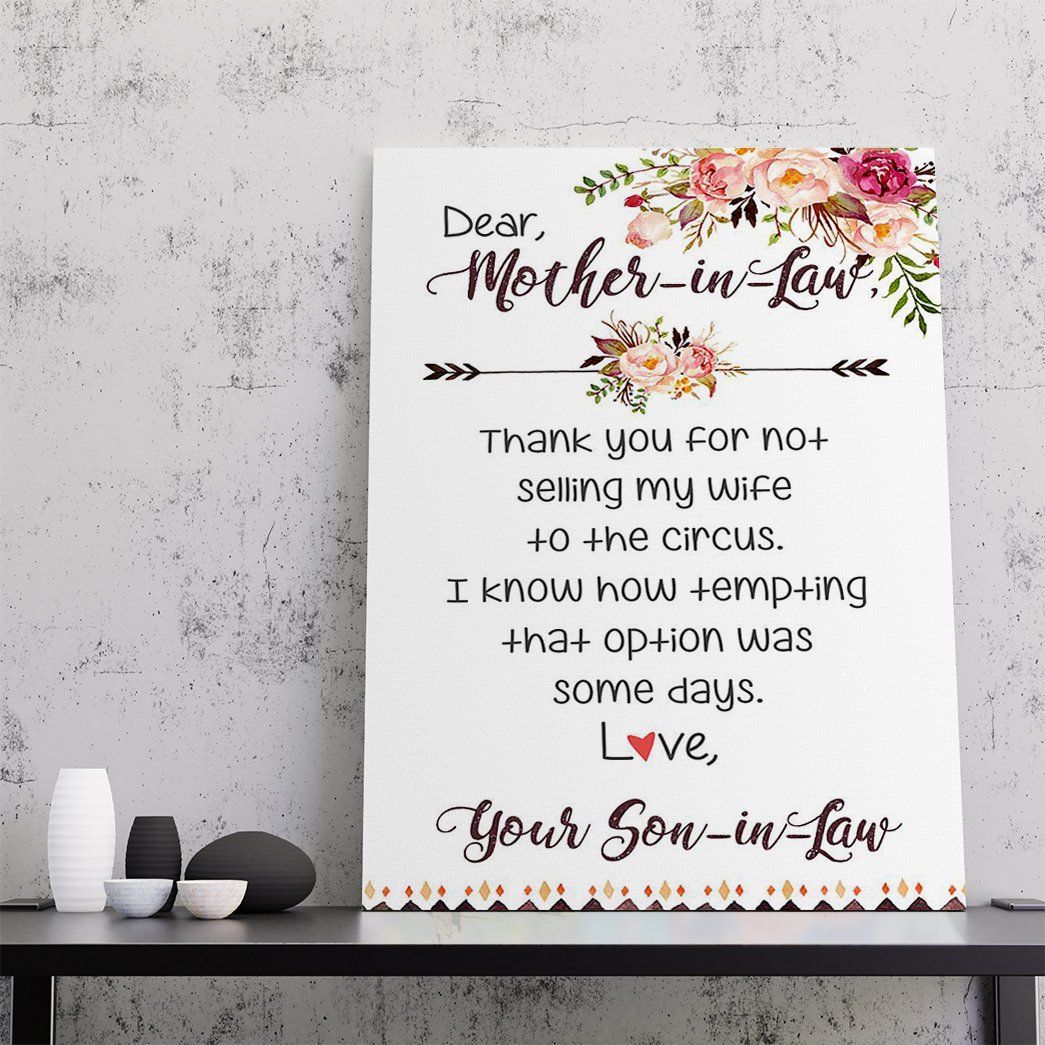 Gearhumans 3D Dear Mother In Law Canvas 2 Gearhumans Gearhuman 3D Dear Mother In Law Canvas GJ020424 Canvas