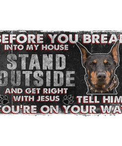 Gearhumans Gearhuman 3D Doberman Pinscher Before You Break Into My House Custom Doormat GW010416 Doormat Doormat S(15,8''x23,6'') 