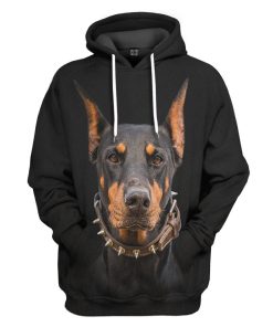 Gearhumans Gearhuman 3D Doberman Pinscher Dog Front And Back Tshirt Hoodie Apparel GV10035 3D Apparel Hoodie S