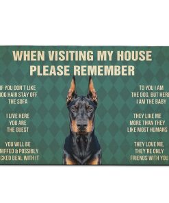 Gearhumans Gearhuman 3D Dobermann Pinscher Dog Carpet GV26035 Square Carpet Carpet S