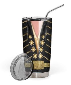 Gearhumans Gearhuman 3D Elvis Presley Custom Design Vacuum Insulated Tumbler GL110813 Tumbler 20oz